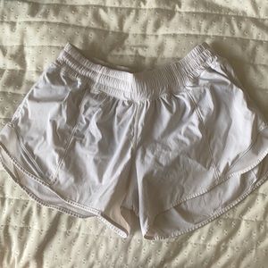 Lululemon White Tall Hotty Hot Shorts